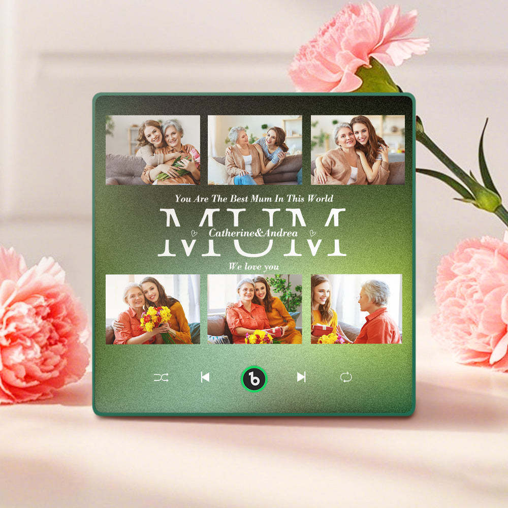 Personalisierte Kühlschrankmagnete Mit Musik Und 6 Fotos, Muttertagsgeschenke Für Mama - DePhotoBoxer