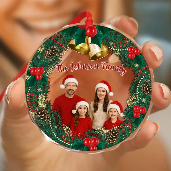Benutzerdefinierte Foto-familienbande Sind Ein Unzerbrechliches Ornament, Das Beste Weihnachtsgeschenk Für Die Familie - DePhotoBoxer