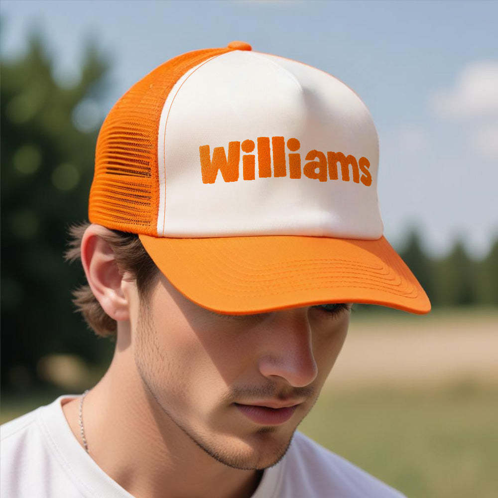 Benutzerdefinierte Trucker-mütze Mit Puff-print, Personalisierte Namens-trucker-mütze Aus Schaumstoff Für Erwachsene - DePhotoBoxer