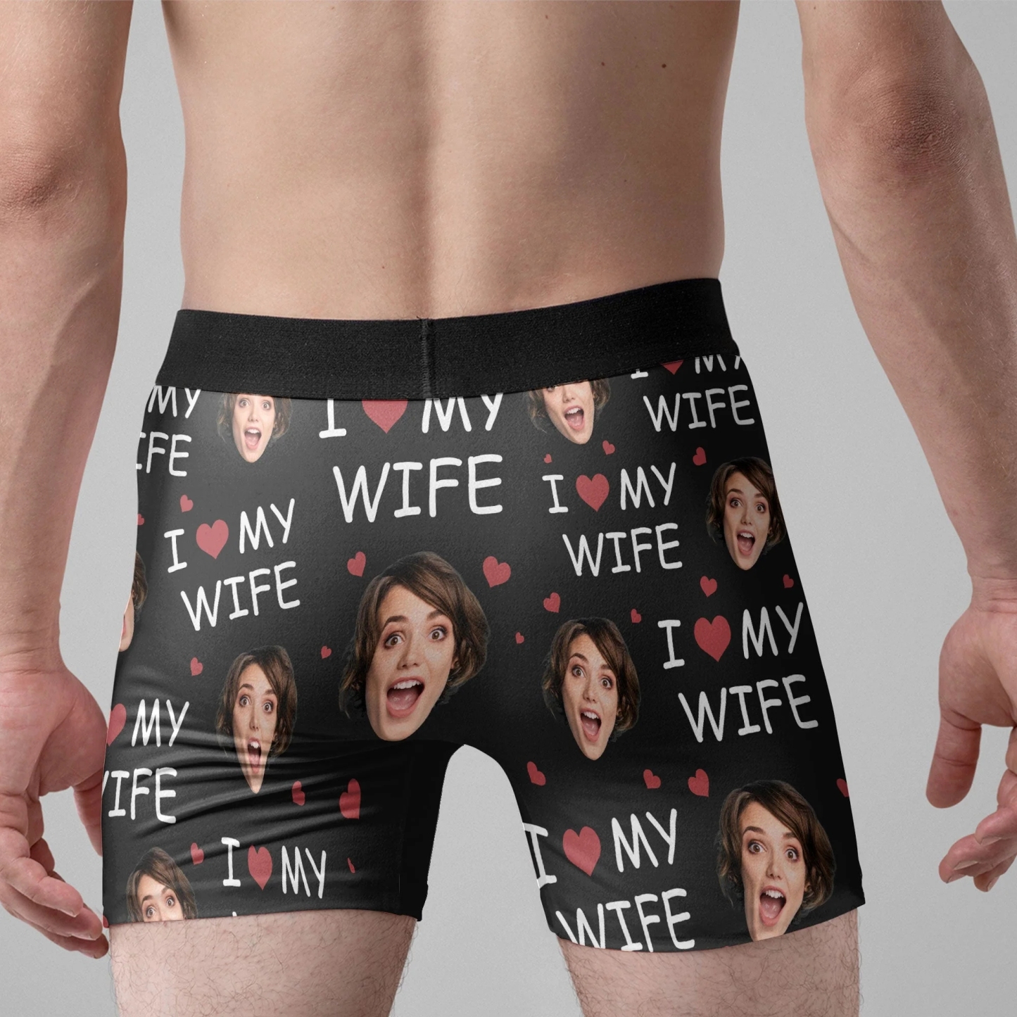 Ich Liebe Meine Frau – Personalisierte Foto-herren-boxershorts – Jahrestagsgeschenke Für Männer, Ehemann, Ihn - DePhotoBoxer