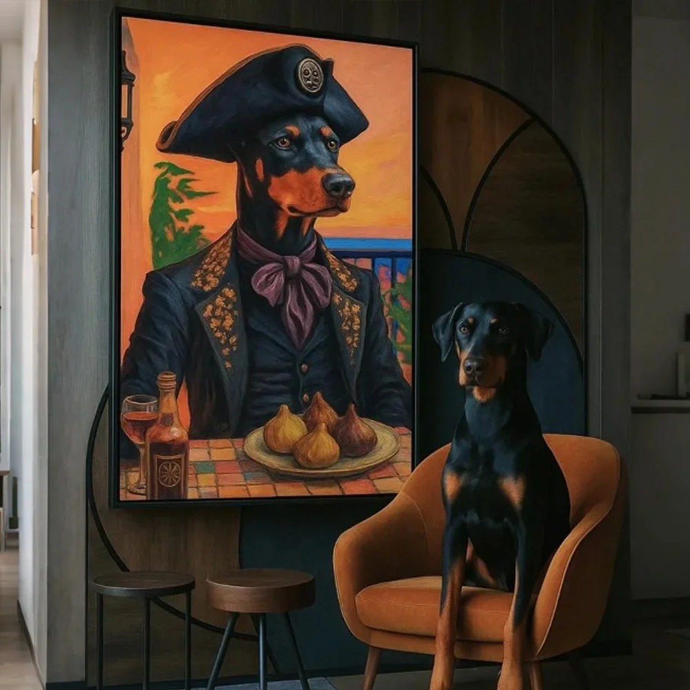 Dopamin Farben Benutzerdefinierte Hund Foto Kunst Poster Ihr Haustier Hikuma Art Design Home Decor - DePhotoBoxer