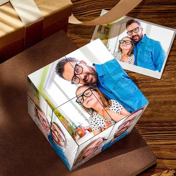 Benutzerdefinierter Fotorahmen Multi Foto Bunter Zauberwürfel - DePhotoBoxer