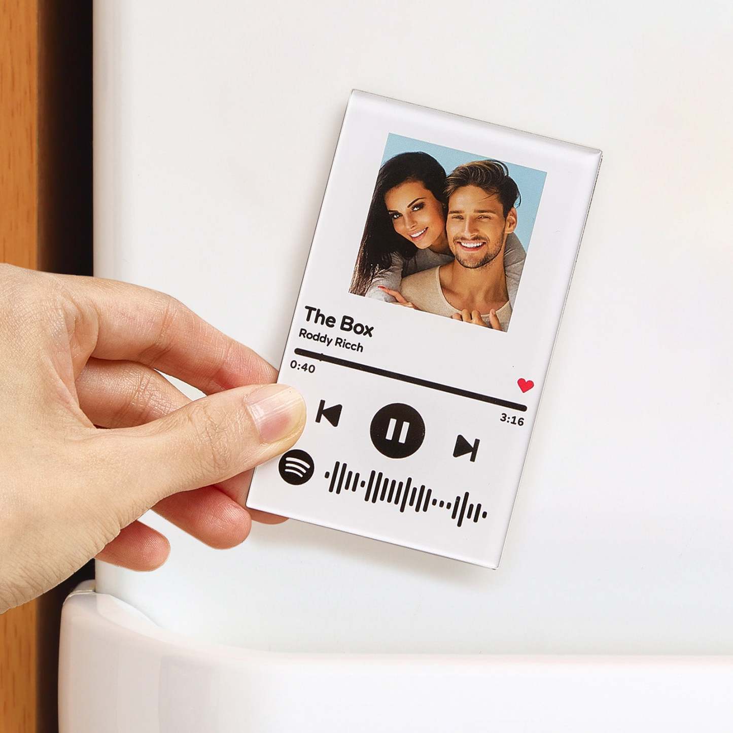 Nfc-musik-acryl-kühlschrankmagnet, Individueller Musik-lied-kühlschrankmagnet, Kann Lieder Abspielen - DePhotoBoxer