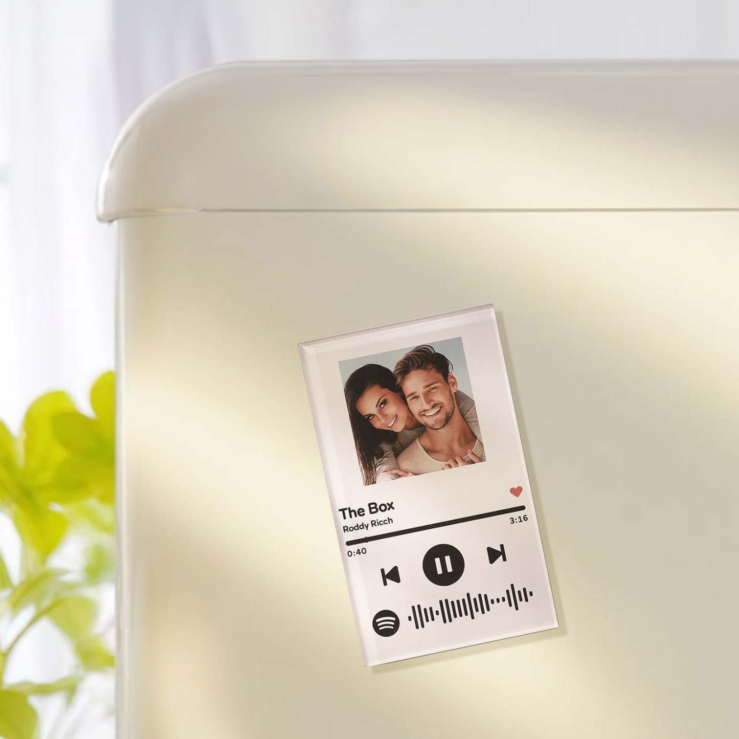 Nfc-musik-acryl-kühlschrankmagnet, Individueller Musik-lied-kühlschrankmagnet, Kann Lieder Abspielen - DePhotoBoxer