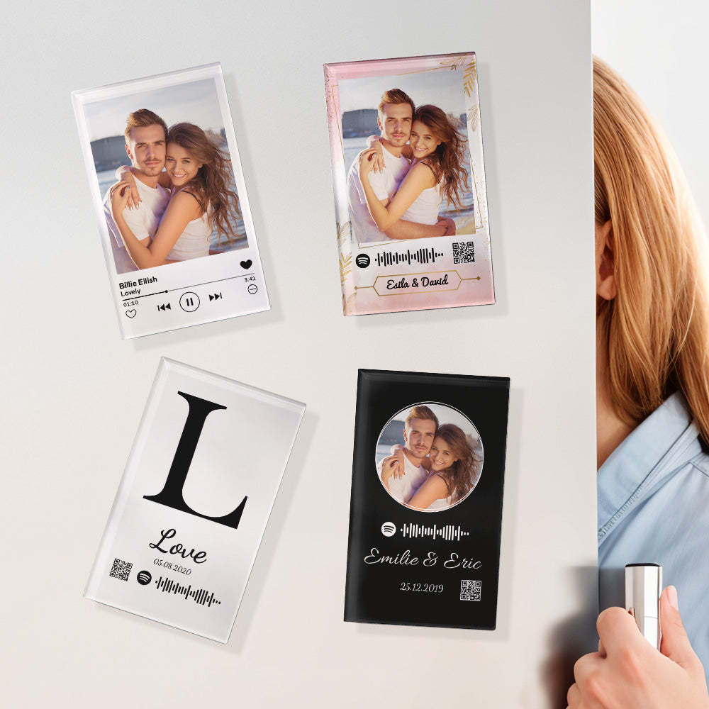 Benutzerdefinierte Musik Song Magnet Foto Geschenke Musik Wand Foto Aufkleber Musik Bewegung - DePhotoBoxer