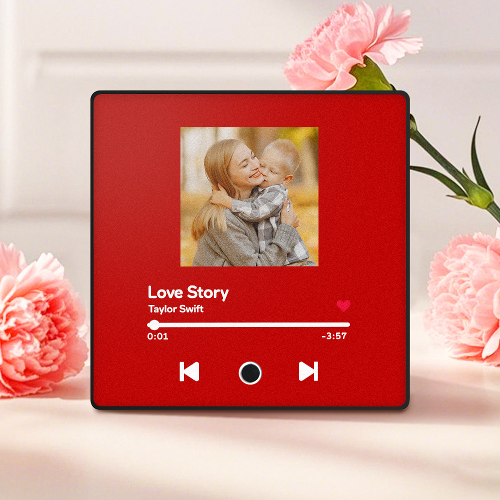 Muttertagsgeschenke, Personalisiertes Fotoalbum, Kühlschrankmagnet, Musik-wandfotoaufkleber, Musikbewegung, Die Ohne Handy Abgespielt Werden Kann, Musik-kühlschrankmagnet Pro Kann Lieder Abspielen - DePhotoBoxer