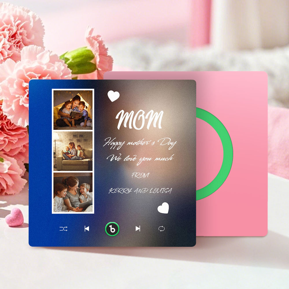 Benutzerdefinierte Musik Kühlschrank Magnete Personalisierte Magnete, Die Musik Spielt Muttertagsgeschenke - DePhotoBoxer