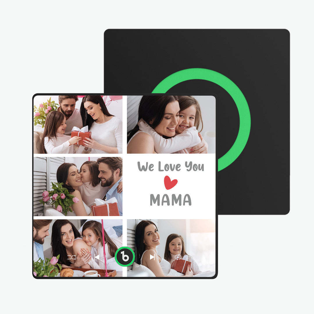Personalisierte Musik-kühlschrankmagnete, Die Musik Spielen, Mit 5 Fotos, Muttertagsgeschenke Für Mama, Wir Lieben Dich, Mama - DePhotoBoxer