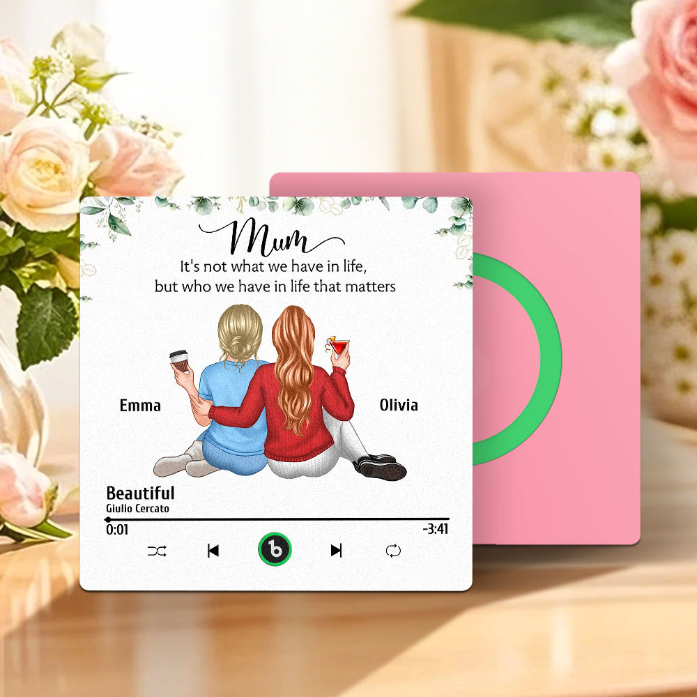 Benutzerdefinierte Musik-kühlschrankmagnete, Wandfotoaufkleber, Der Musik Ohne Handy Spielt, Mehrere Stile Für Muttertagsgeschenke - DePhotoBoxer