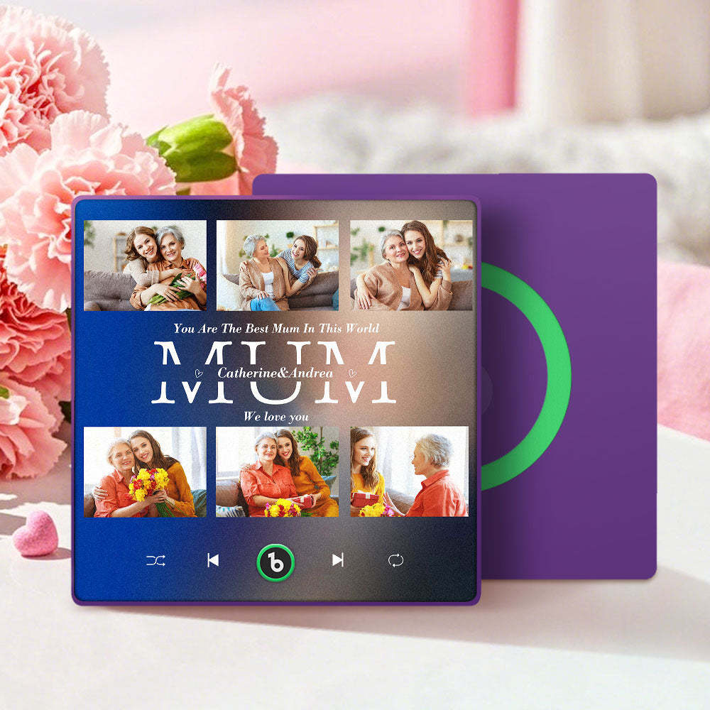 Personalisierte Kühlschrankmagnete Mit Musik Und 6 Fotos, Muttertagsgeschenke Für Mama - DePhotoBoxer