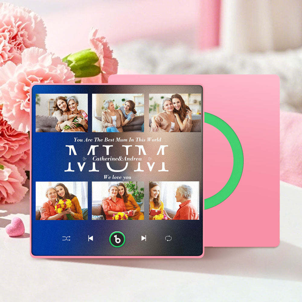 Personalisierte Kühlschrankmagnete Mit Musik Und 6 Fotos, Muttertagsgeschenke Für Mama - DePhotoBoxer