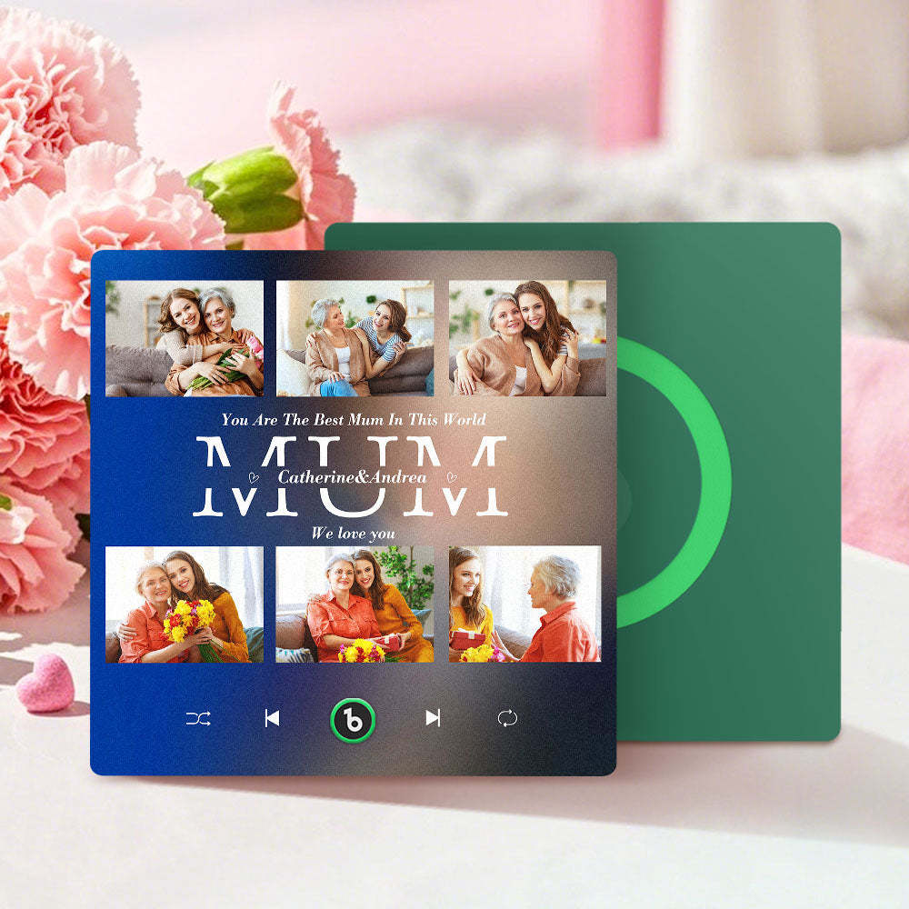 Personalisierte Kühlschrankmagnete Mit Musik Und 6 Fotos, Muttertagsgeschenke Für Mama - DePhotoBoxer