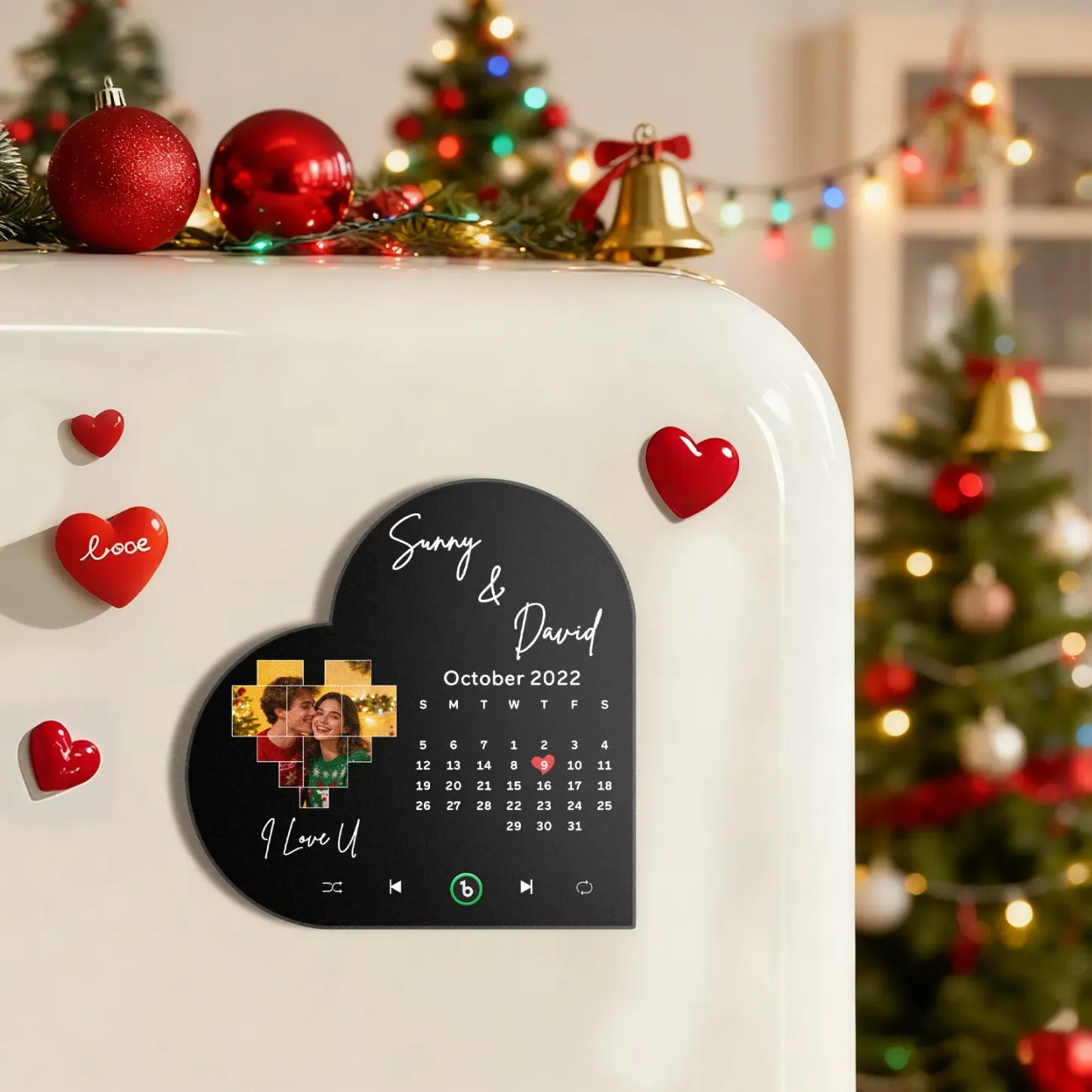 Personalisierter Musik-kühlschrankmagnet, Personalisierter Musik-kühlschrank, Musik-wand-fotoaufkleber, Bestes Weihnachtsgeschenk für den Liebhaber