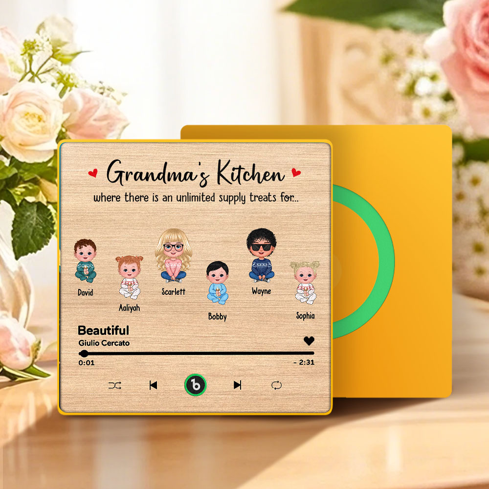 Benutzerdefinierter Musik-kühlschrankmagnet, Muttertags-musik-wandfotoaufkleber, Der Musik Ohne Handy Spielt, Mehrere Stile - DePhotoBoxer