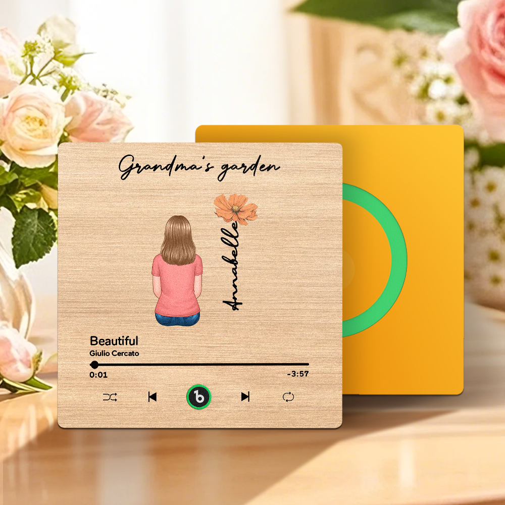 Benutzerdefinierter Musik-kühlschrankmagnet Zum Muttertag, Musik-foto-wandaufkleber, Der Musik Ohne Handy Spielt, Mehrere Stile - DePhotoBoxer