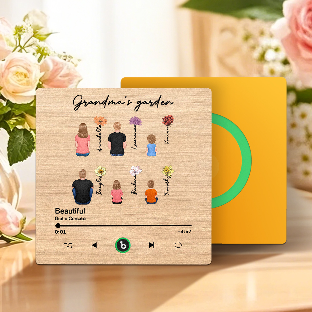 Benutzerdefinierter Musik-kühlschrankmagnet Zum Muttertag, Musik-foto-wandaufkleber, Der Musik Ohne Handy Spielt, Mehrere Stile - DePhotoBoxer