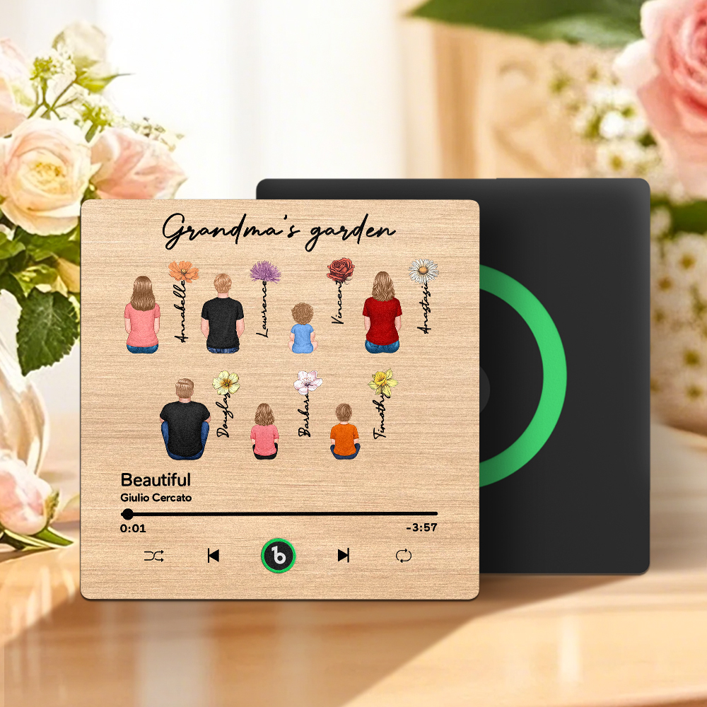 Benutzerdefinierter Musik-kühlschrankmagnet Zum Muttertag, Musik-foto-wandaufkleber, Der Musik Ohne Handy Spielt, Mehrere Stile - DePhotoBoxer