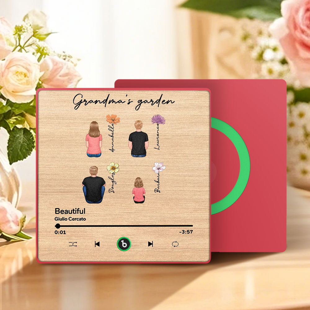 Benutzerdefinierter Musik-kühlschrankmagnet Zum Muttertag, Musik-foto-wandaufkleber, Der Musik Ohne Handy Spielt, Mehrere Stile - DePhotoBoxer