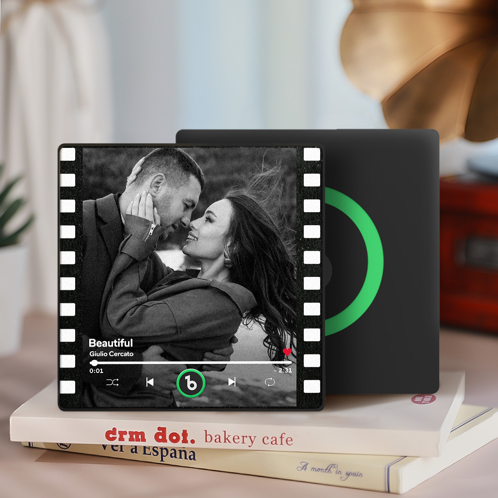 Benutzerdefinierte Musik-kühlschrankmagnete, Benutzerdefinierter Musik-kühlschrankmagnet, Bunter Rahmen, Album-kühlschrankmagnet, Kann Lieder Abspielen, Geschenk Für Mama - DePhotoBoxer