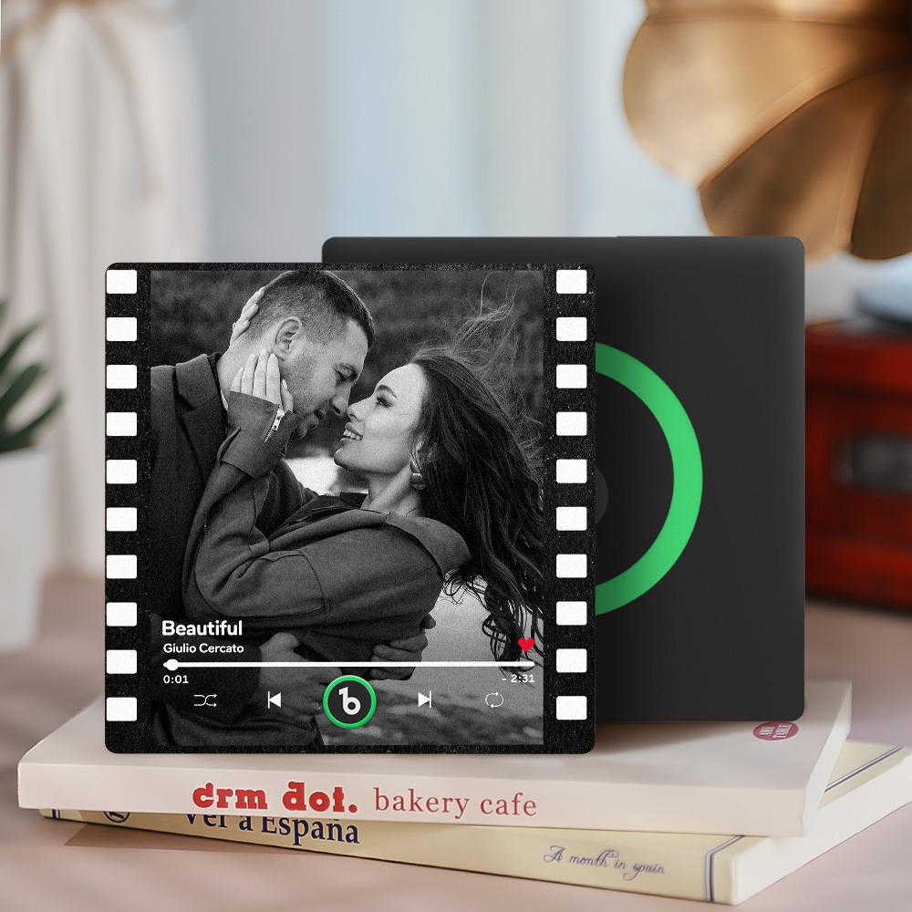 Benutzerdefinierte Musik-kühlschrankmagnete, Benutzerdefinierter Musik-kühlschrankmagnet, Bunter Rahmen, Album-kühlschrankmagnet, Kann Lieder Abspielen, Geschenk Für Mama - DePhotoBoxer