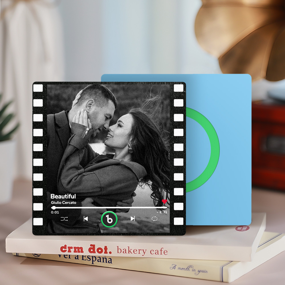 Benutzerdefinierte Musik-kühlschrankmagnete, Benutzerdefinierter Musik-kühlschrankmagnet, Bunter Rahmen, Album-kühlschrankmagnet, Kann Lieder Abspielen, Geschenk Für Mama - DePhotoBoxer