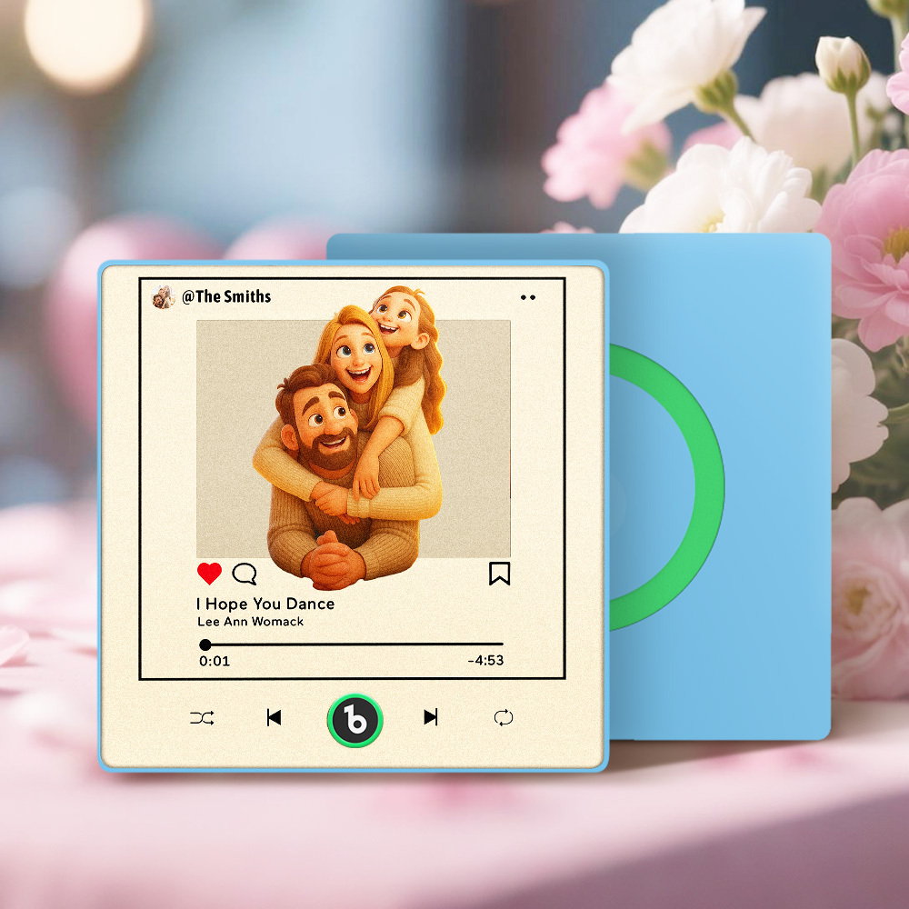 Personalisiertes Fotoalbum Im Cartoon-instagram-stil, Kühlschrankmagnet, Musik-wandfotoaufkleber, Musikbewegung, Die Ohne Handy Abgespielt Werden Kann, Musik-kühlschrankmagnet Pro Kann Lieder Abspielen, Das Beste Geschenk Für Den Liebhaber - DePhotoBoxer