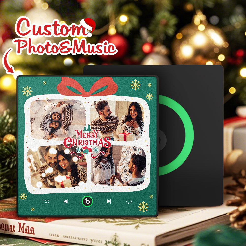 Personalisierter Kühlschrankmagnet Mit Weihnachtsmusik Und Lied, Das Perfekte Weihnachtsgeschenk Für Paare, Familie Und Freunde. - DePhotoBoxer