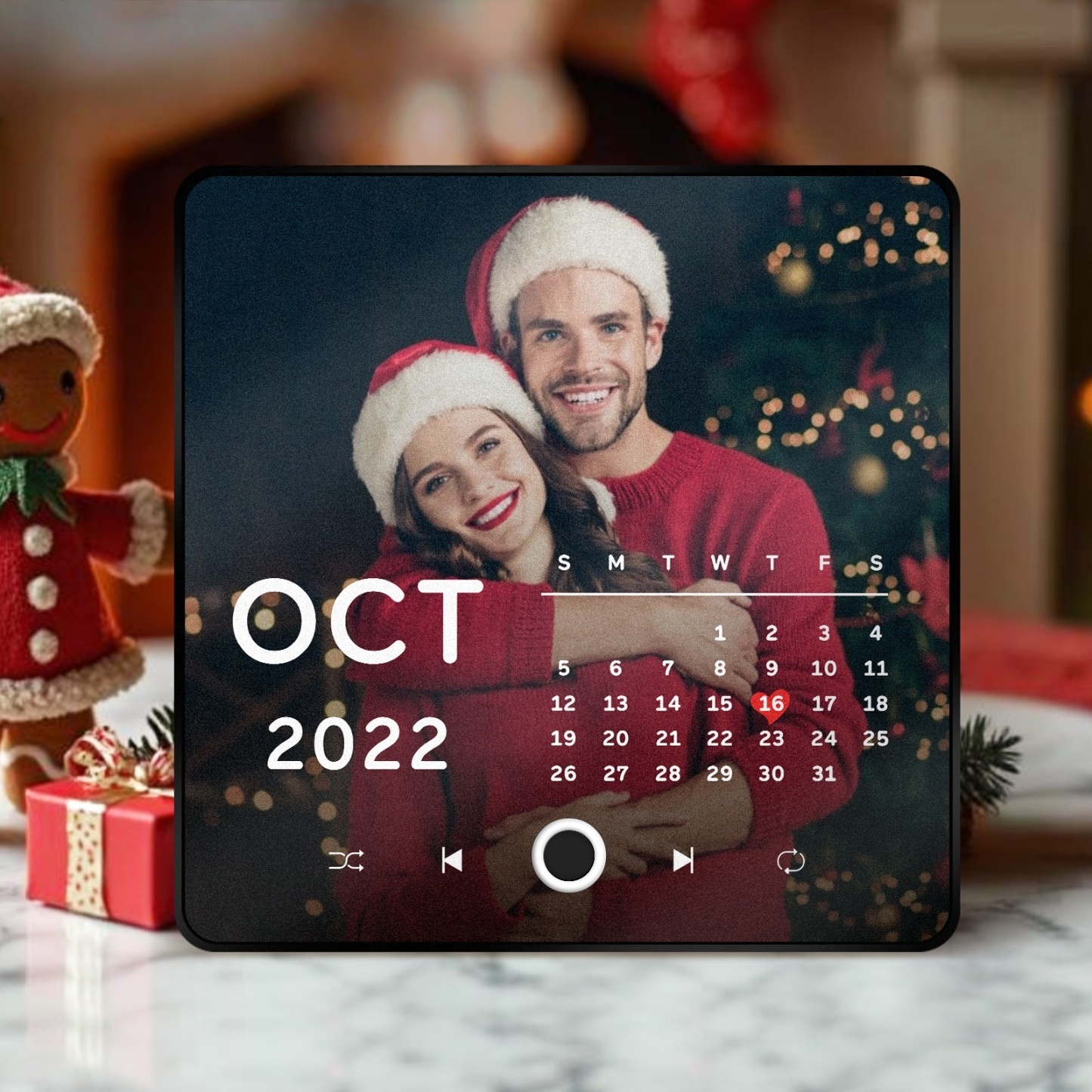 Personalisierter Fotokalender, Musik-kühlschrankmagnet, Jahrestagsgeschenk, Individuelle Musik-magnete Können Lieder Abspielen, Weihnachtsgeschenke