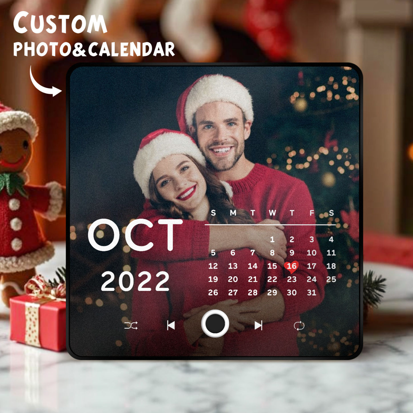 Personalisierter Fotokalender, Musik-kühlschrankmagnet, Jahrestagsgeschenk, Individuelle Musik-magnete Können Lieder Abspielen, Weihnachtsgeschenke