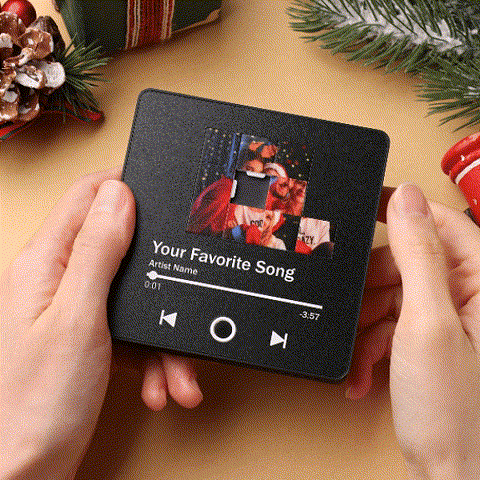 Individuell Gestalteter Schiebepuzzle-kühlschrankmagnet Mit Musik, Personalisiertem Foto Und Lied – Das Perfekte Weihnachtsgeschenk Für Paare, Familie Und Freunde