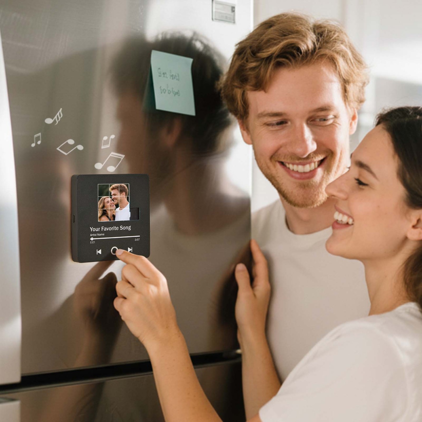 Individuell Gestalteter Schiebepuzzle-kühlschrankmagnet Mit Musik, Personalisiertem Foto Und Lied – Das Perfekte Weihnachtsgeschenk Für Paare, Familie Und Freunde - DePhotoBoxer