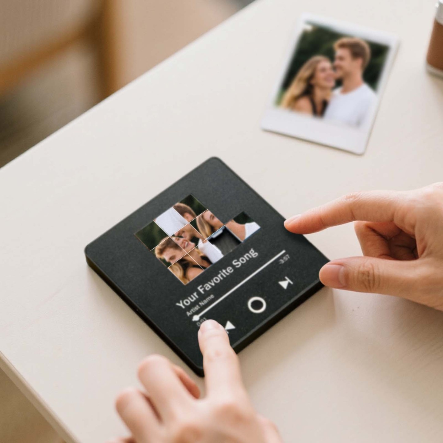 Individuell Gestalteter Schiebepuzzle-kühlschrankmagnet Mit Musik, Personalisiertem Foto Und Lied – Das Perfekte Weihnachtsgeschenk Für Paare, Familie Und Freunde - DePhotoBoxer