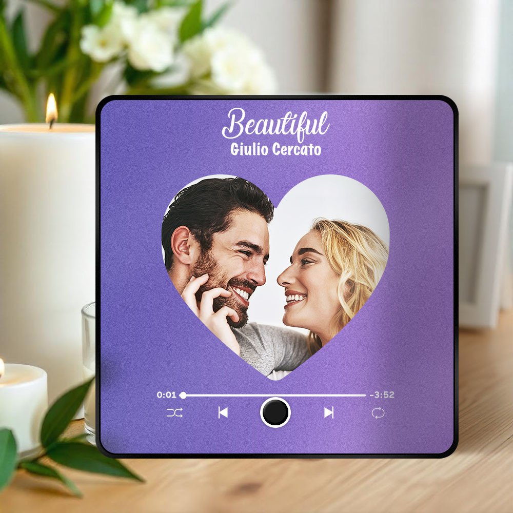 Personalisierter Fotoalbum-kühlschrankmagnet, Musik-wand-fotoaufkleber, Musikbewegung, Die Ohne Handy Abgespielt Werden Kann, Musik-kühlschrankmagnet, Pro Kann Lieder Abspielen, Weihnachtsgeschenk Für Sie - DePhotoBoxer