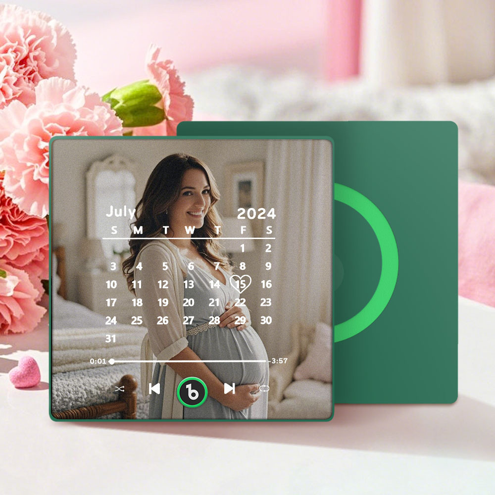 Personalisierter Musik-kühlschrankmagnet Mit Datum, Fridgebeats, Jubiläumsgeschenke, Muttertagsgeschenke Für Neue Mütter - DePhotoBoxer