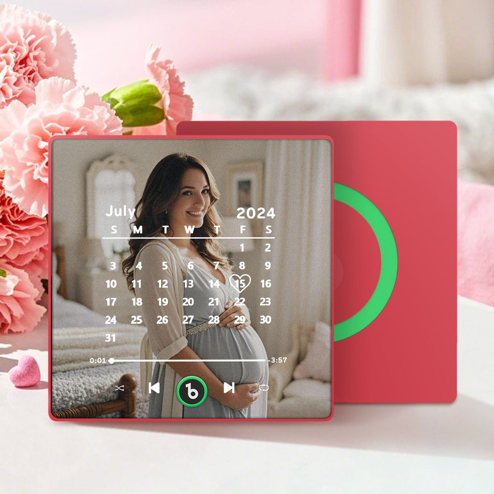 Personalisierter Musik-kühlschrankmagnet Mit Datum, Fridgebeats, Jubiläumsgeschenke, Muttertagsgeschenke Für Neue Mütter - DePhotoBoxer