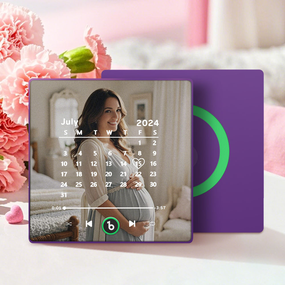 Personalisierter Musik-kühlschrankmagnet Mit Datum, Fridgebeats, Jubiläumsgeschenke, Muttertagsgeschenke Für Neue Mütter - DePhotoBoxer