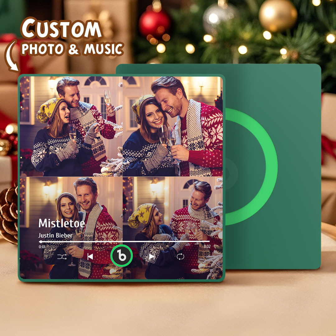 New 4.0 Upgrade Custom Music Fridge Magnet Colorful Frame Album Fridge Magnet Can Play Songs Gift for Couple