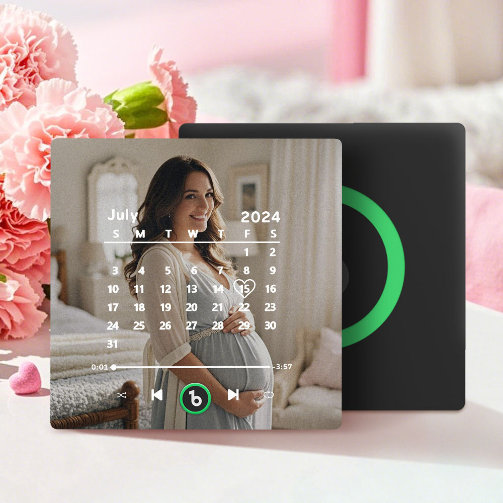 Personalisierter Musik-kühlschrankmagnet Mit Datum, Fridgebeats, Jubiläumsgeschenke, Muttertagsgeschenke Für Neue Mütter - DePhotoBoxer