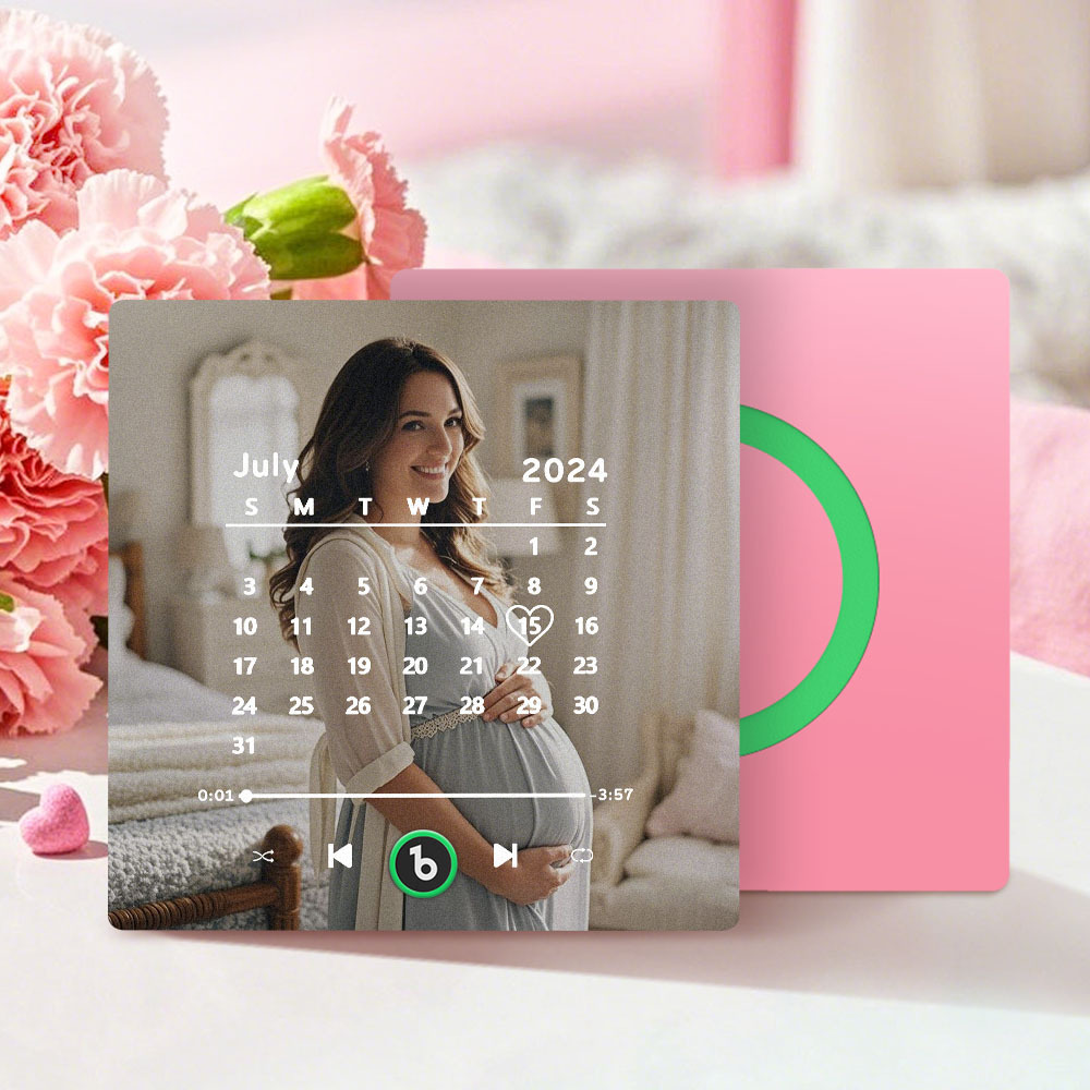 Personalisierter Musik-kühlschrankmagnet Mit Datum, Fridgebeats, Jubiläumsgeschenke, Muttertagsgeschenke Für Neue Mütter - DePhotoBoxer