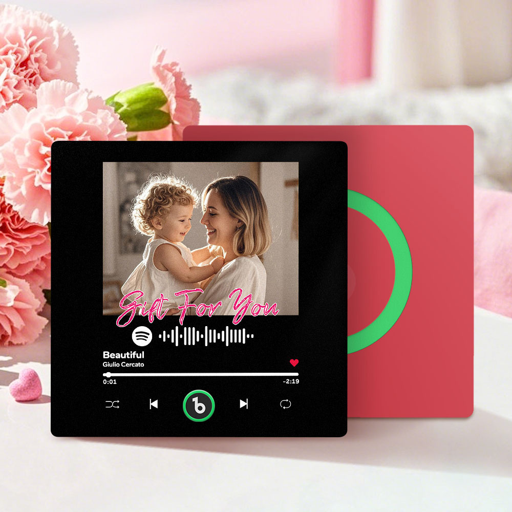 Personalisierter Musikalischer Kühlschrankmagnet Mit Scanbarem Musikcode, Muttertagsgeschenke - DePhotoBoxer