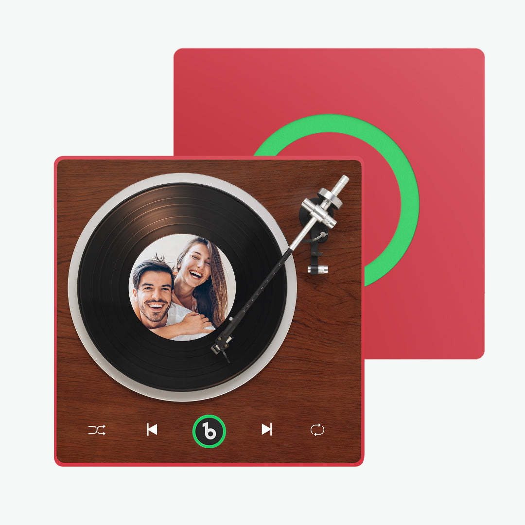 Neues 4.0-upgrade, Individueller Musik-kühlschrankmagnet, Vinyl-player-stil, Kühlschrankmagnet, Geschenk Für Liebhaber - DePhotoBoxer