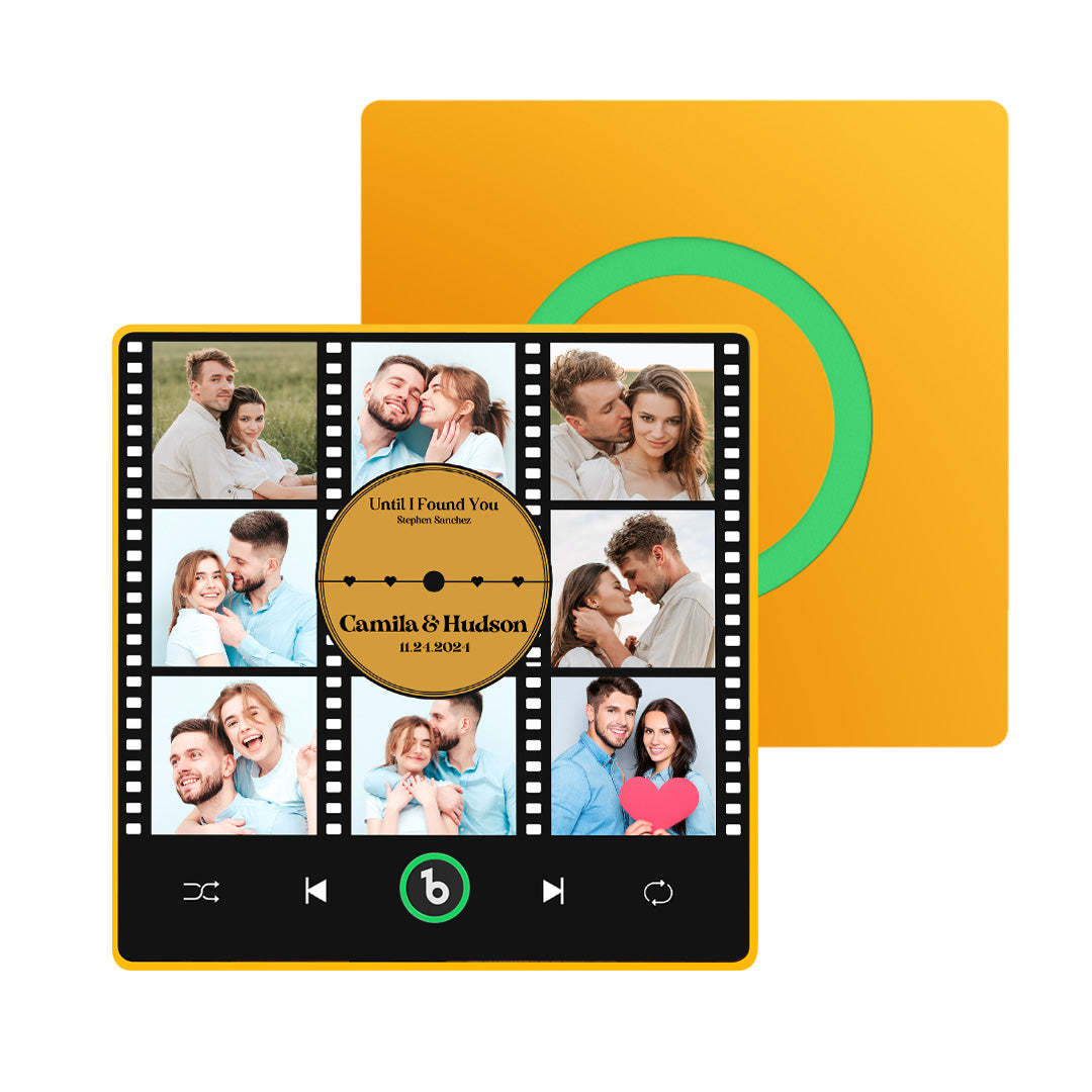 Neu 4.0 Upgrade Benutzerdefinierter Musik-kühlschrankmagnet Im Film-fotocollage-stil, Kühlschrankmagnet Als Geschenk Für Liebhaber - DePhotoBoxer