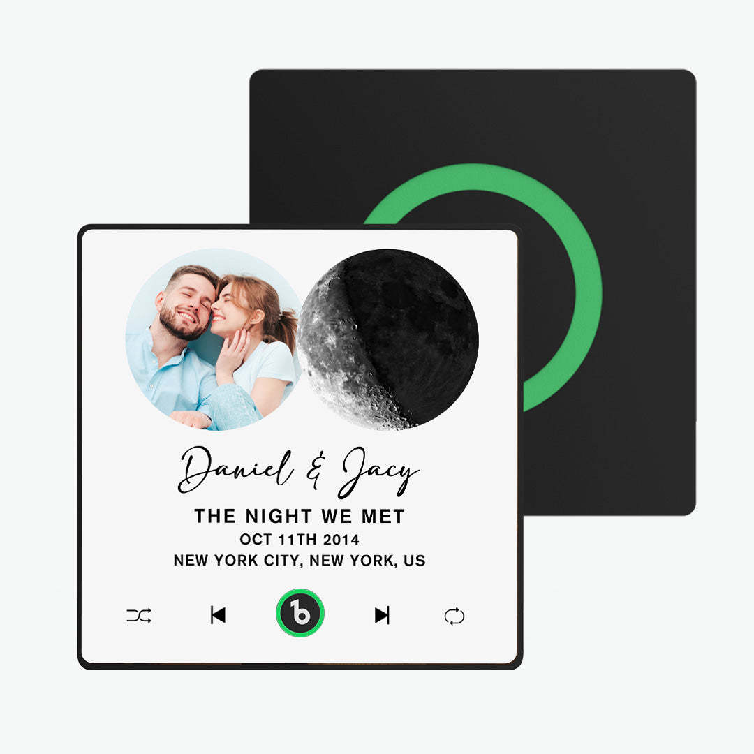 Neues 4.0-upgrade, Individueller Musik-kühlschrankmagnet, Mondphasen-stil, Kühlschrankmagnet, Geschenk Für Liebhaber - DePhotoBoxer