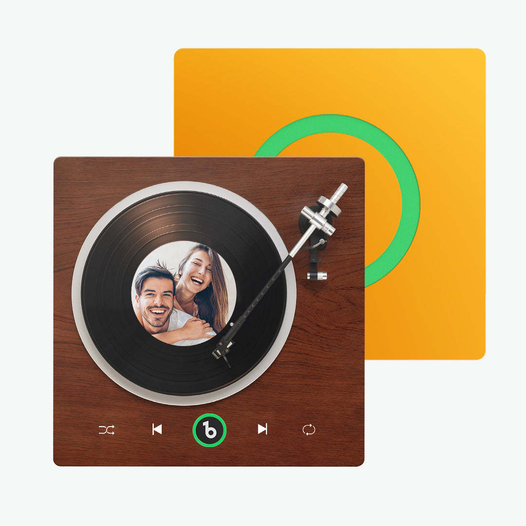Neues 4.0-upgrade, Individueller Musik-kühlschrankmagnet, Vinyl-player-stil, Kühlschrankmagnet, Geschenk Für Liebhaber - DePhotoBoxer