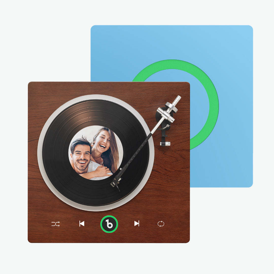 Neues 4.0-upgrade, Individueller Musik-kühlschrankmagnet, Vinyl-player-stil, Kühlschrankmagnet, Geschenk Für Liebhaber - DePhotoBoxer
