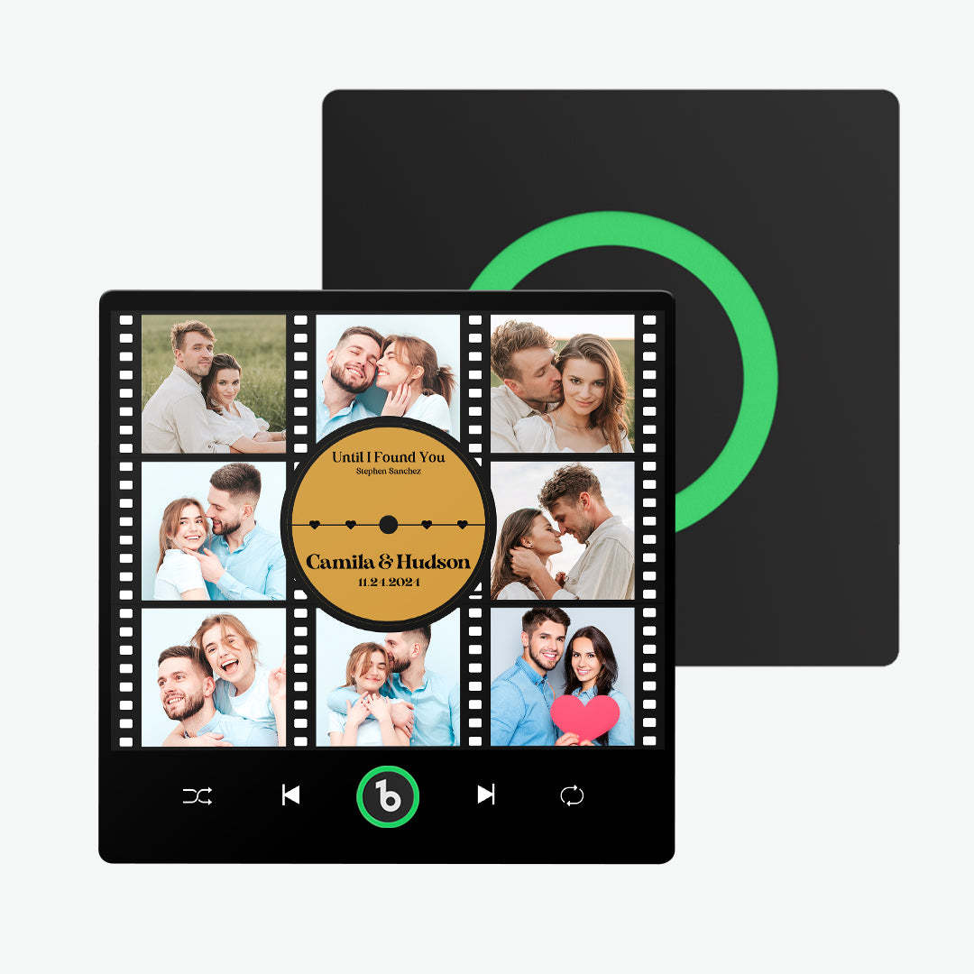 Neu 4.0 Upgrade Benutzerdefinierter Musik-kühlschrankmagnet Im Film-fotocollage-stil, Kühlschrankmagnet Als Geschenk Für Liebhaber - DePhotoBoxer