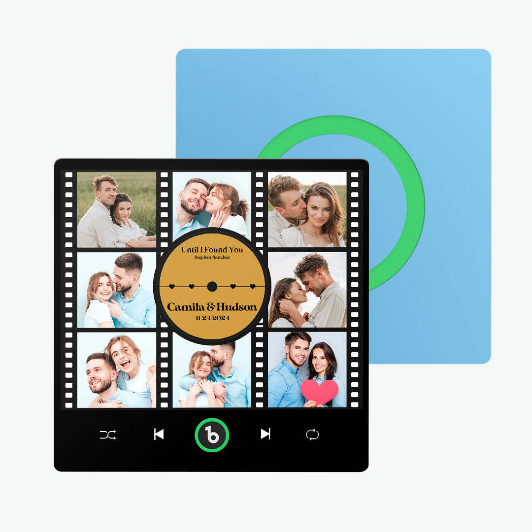 Neu 4.0 Upgrade Benutzerdefinierter Musik-kühlschrankmagnet Im Film-fotocollage-stil, Kühlschrankmagnet Als Geschenk Für Liebhaber - DePhotoBoxer