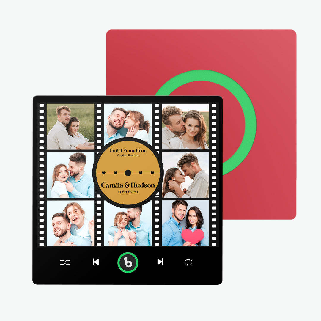 Neu 4.0 Upgrade Benutzerdefinierter Musik-kühlschrankmagnet Im Film-fotocollage-stil, Kühlschrankmagnet Als Geschenk Für Liebhaber - DePhotoBoxer