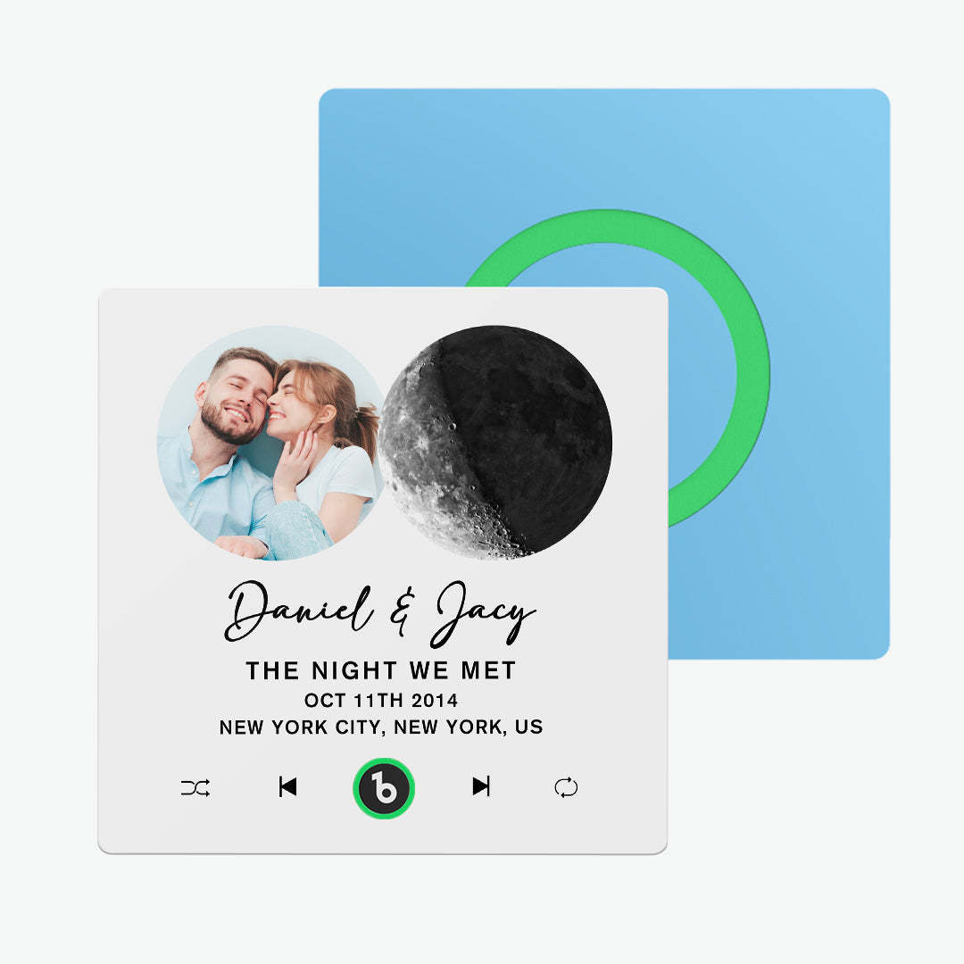 Neues 4.0-upgrade, Individueller Musik-kühlschrankmagnet, Mondphasen-stil, Kühlschrankmagnet, Geschenk Für Liebhaber - DePhotoBoxer