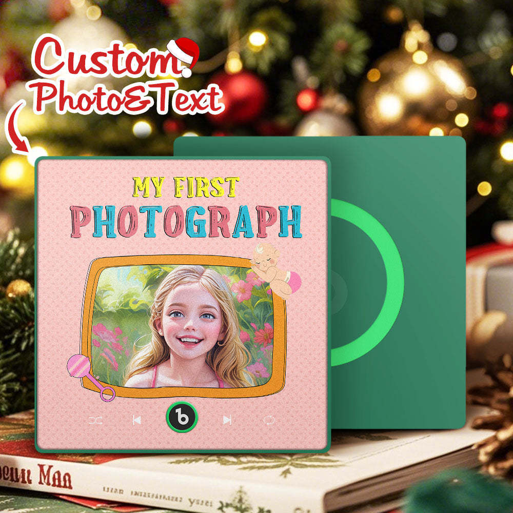 Neuer 4.0 Verbesserter Individueller Musik-kühlschrankmagnet, Bunter Fotorahmen, Musik-cartoon-porträt-kühlschrankmagnet, Kann Lieder Abspielen - DePhotoBoxer